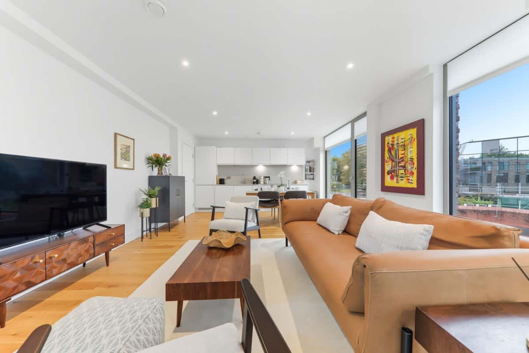 Living room at Atlas House Sixteen, a two-bedroom apartment in central Harrogate