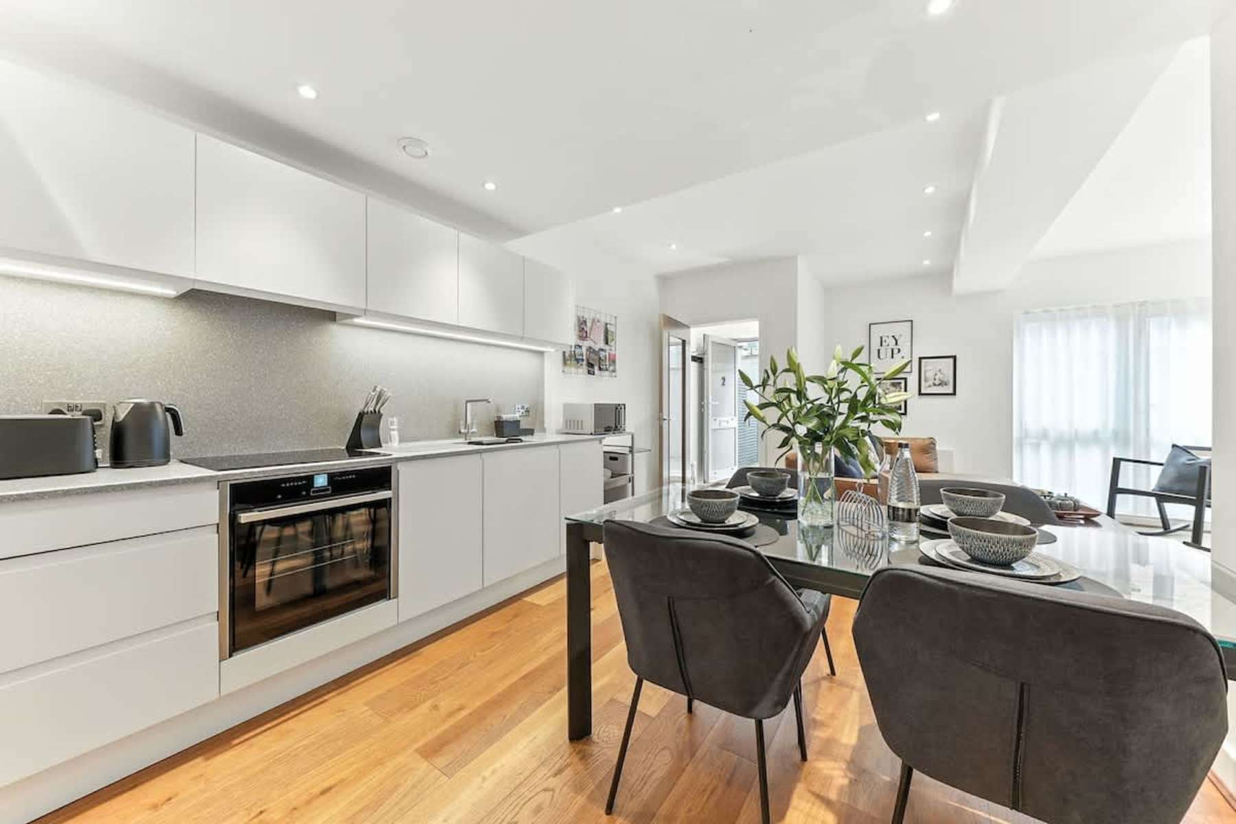 Kitchen and dining area at Springfield Two, Harrogate