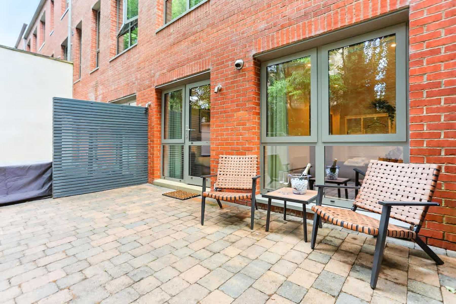 Private terrace with seating at Springfield Two, Harrogate